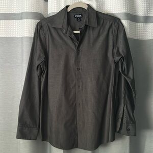 Boys L (14/16) Chaps Dress Shirt - Dark Grey